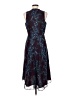 CAbi 100% Polyester Paisley Blue Purple Cocktail Dress Size 6 - photo 2