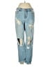 Forever 21 100% Cotton Hearts Blue Jeans Size 24 waist - photo 1