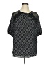 Sonja Betro 100% Polyester Polka Dots Black Short Sleeve Blouse Size XL - photo 1