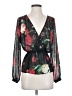 Express 100% Polyester Black 3/4 Sleeve Blouse Size XS - photo 1