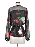 Express 100% Polyester Black 3/4 Sleeve Blouse Size XS - photo 2