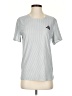 Adidas 100% Polyester Chevron-herringbone Silver Active T-Shirt Size XS - photo 1