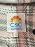 C&C California Plaid Silver Long Sleeve Blouse Size L - photo 7