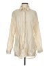Zara Ivory Long Sleeve Button-Down Shirt Size XS - photo 1