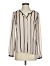 Ann Taylor LOFT 100% Polyester Stripes Ivory Long Sleeve Blouse Size XS - photo 1