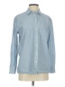 Madewell Chevron-herringbone Blue Long Sleeve Button-Down Shirt Size XXS - photo 1