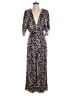 Red Carter 100% Polyester Animal Print Brown Jumpsuit Size S - photo 1