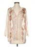 Honey Punch 100% Polyester Ivory 3/4 Sleeve Blouse Size S - photo 1