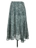 Polly 100% Polyester Print Teal Casual Skirt Size 10 - photo 2