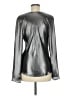 DioMi 100% Polyester Metallic Silver Long Sleeve Blouse Size M - photo 2