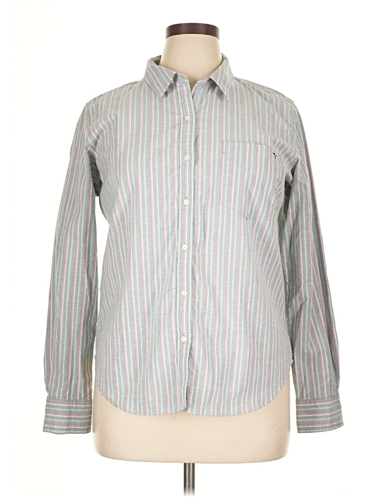 Pre-owned Vineyard Vines Long Sleeve Button Down Shirt In Gray