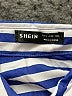 Shein 100% Polyester Stripes Blue Long Sleeve Blouse Size 4 - photo 6