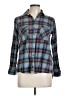 Clover + Scout Plaid Paisley Aztec Or Tribal Print Blue Long Sleeve Button-Down Shirt Size L - photo 1
