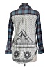 Clover + Scout Plaid Paisley Aztec Or Tribal Print Blue Long Sleeve Button-Down Shirt Size L - photo 2