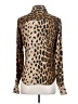 Lorenzini Animal Print Brown Long Sleeve Blouse Size 2 - photo 2