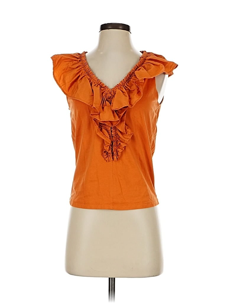 Pre-owned Mng Sleeveless Blouse In Orange