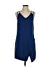 Cooper & Ella 100% Polyester Solid Blue Casual Dress Size S - photo 1