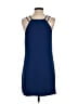 Cooper & Ella 100% Polyester Solid Blue Casual Dress Size S - photo 2