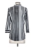 Liz McCoy Stripes Silver 3/4 Sleeve Blouse Size S - photo 2