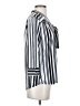 Liz McCoy Stripes Silver 3/4 Sleeve Blouse Size S - photo 4