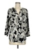 NY Collection Paisley Black 3/4 Sleeve Blouse Size M - photo 1