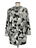 NY Collection Paisley Black 3/4 Sleeve Blouse Size M - photo 2