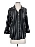 By Design Stripes Black 3/4 Sleeve Blouse Size S - photo 1