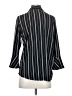 By Design Stripes Black 3/4 Sleeve Blouse Size S - photo 2