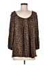 MICHAEL Michael Kors Brown 3/4 Sleeve Blouse Size M - photo 1
