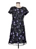 ICE 100% Polyester Print Black Casual Dress Size 6 - photo 1