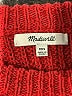 Madewell 100% Cotton Chevron-herringbone Red Pullover Sweater Size XXS - photo 7