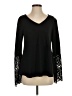 Attitudes by Renee Black Long Sleeve Blouse Size S - photo 1