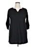 Woman Within Black 3/4 Sleeve Top Size 14 (M) - photo 1