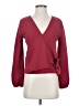 TeXTURE & THREAD Madewell Burgundy Long Sleeve Blouse Size XS - photo 1