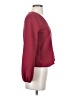TeXTURE & THREAD Madewell Burgundy Long Sleeve Blouse Size XS - photo 4