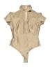 NAANAA 100% Polyester Solid Tan Bodysuit Size 12 - photo 1