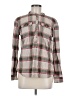 Unbranded Plaid Gray Tan Long Sleeve Button-Down Shirt Size M - photo 1
