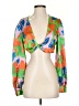 Boohoo 100% Polyester Orange Long Sleeve Blouse Size 4 - photo 1