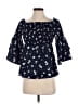 Bar III 100% Polyester Blue 3/4 Sleeve Blouse Size M - photo 1