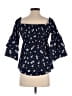 Bar III 100% Polyester Blue 3/4 Sleeve Blouse Size M - photo 2