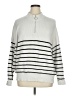 Fashion Stripes White Pullover Sweater Size XL - photo 1