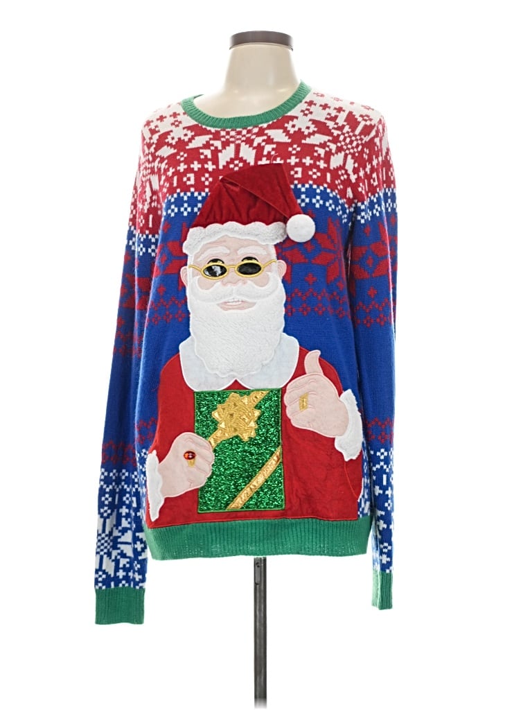 Pre-owned Holiday Time Pullover Sweater In Blue