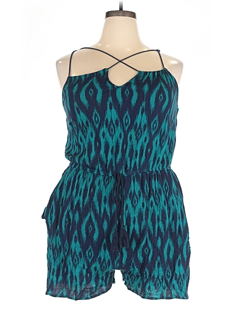 Pre-owned Xhilaration Romper In Blue
