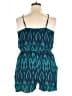 Xhilaration 100% Rayon Print Teal Romper Size XXL - photo 2