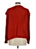 Calligraphie 100% Polyester Red Long Sleeve Blouse Size M - photo 2