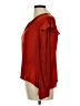 Calligraphie 100% Polyester Red Long Sleeve Blouse Size M - photo 5