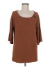 Coldwater Creek Brown 3/4 Sleeve Top Size M - photo 1