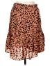 L Love 100% Polyester Animal Print Orange Casual Skirt Size L - photo 1