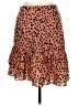 L Love 100% Polyester Animal Print Orange Casual Skirt Size L - photo 2