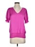 Vince Camuto 100% Polyester Pink Short Sleeve Blouse Size S - photo 1